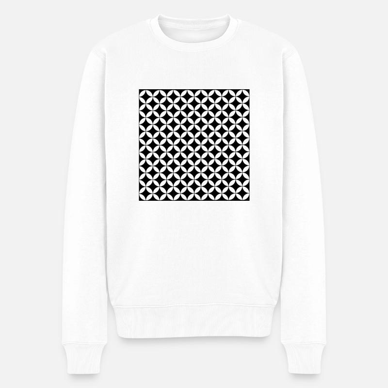 Muster - Männer Premium Bio Pullover - Weiß