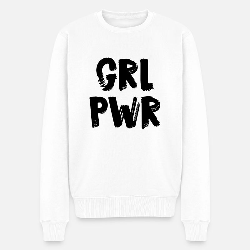 Pouvoir des filles - Pull Premium bio Homme - blanc
