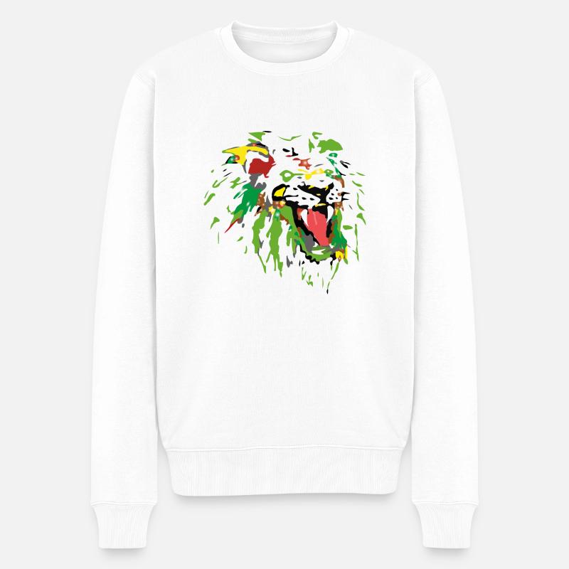 Die Legende der wilden Löwen - Männer Premium Bio Pullover - Weiß