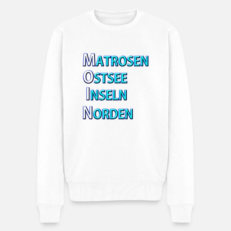 Matrosen Moin - Männer Premium Bio Pullover - Weiß