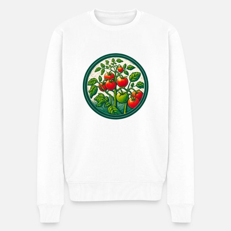 Jardiniers Tomates - Pull Premium bio Homme - blanc