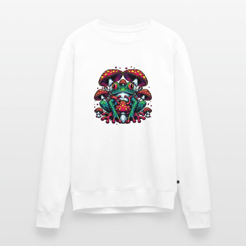Frog with toadstool Men's Premium Organic Jumper