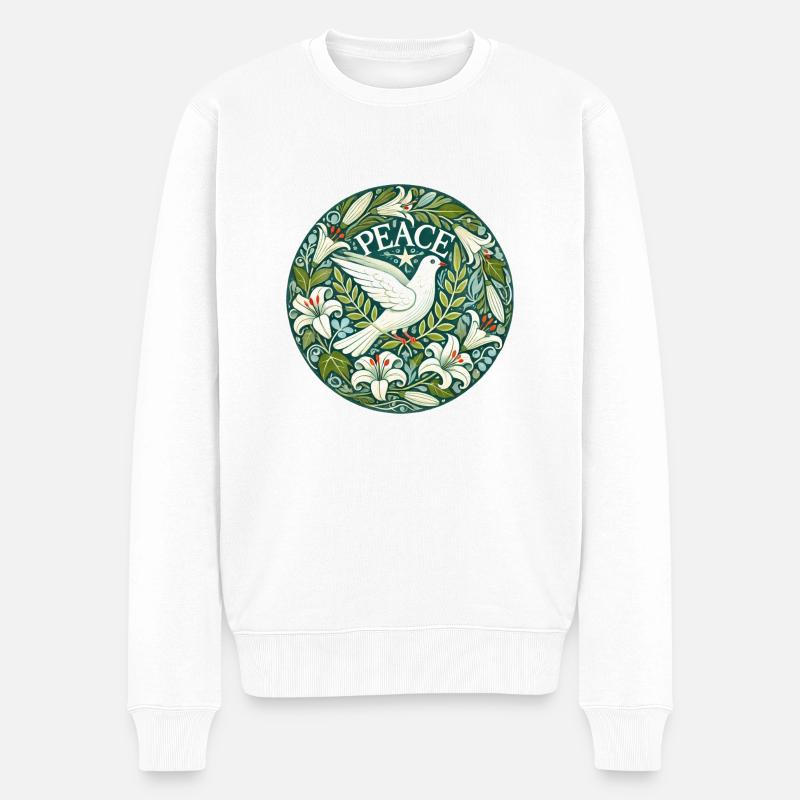 Colombe de la paix - Pull Premium bio Homme - blanc