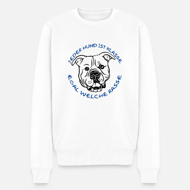 « Chaque chien est... » - Pull Premium bio Homme - blanc