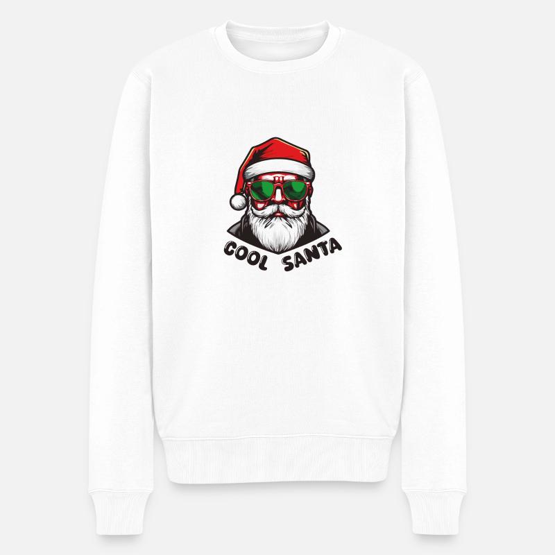 Cool Santa - Männer Premium Bio Pullover - Weiß