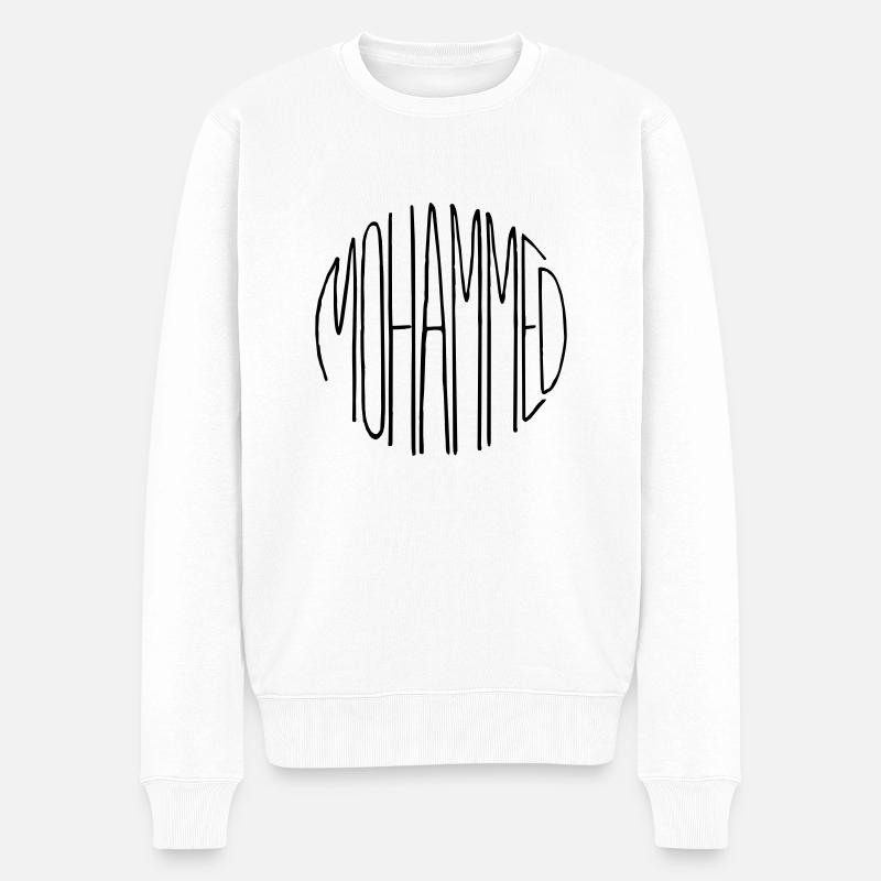 Mohammed - Männer Premium Bio Pullover - Weiß