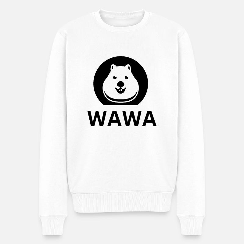 Wawa Hyrax Quokka Design - Pull Premium bio Homme - blanc