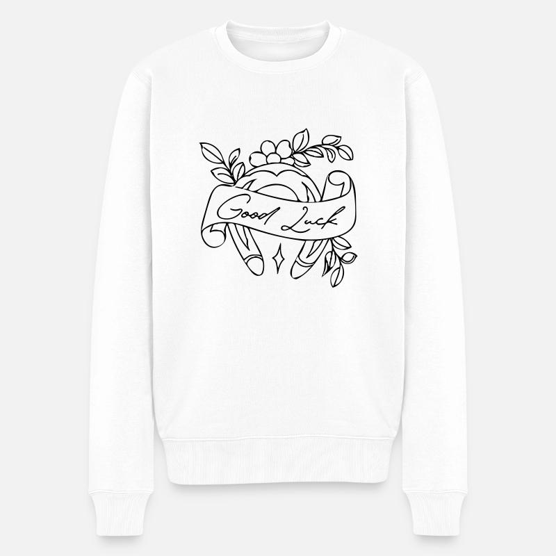 bonne chance - Pull Premium bio Homme - blanc