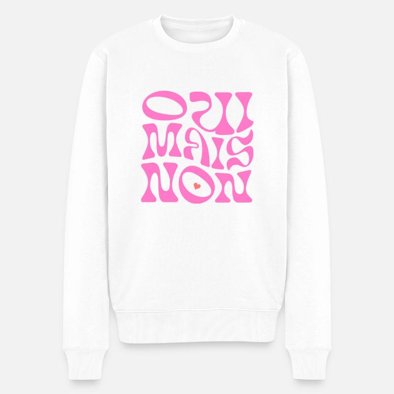 mais non - Männer Premium Bio Pullover - Weiß