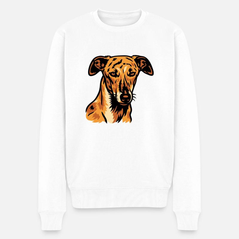 Galgo Español – Grâce Espagnole - Pull Premium bio Homme - blanc