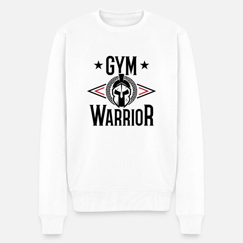 Gymnase Warrior Training Spartan - Pull Premium bio Homme - blanc