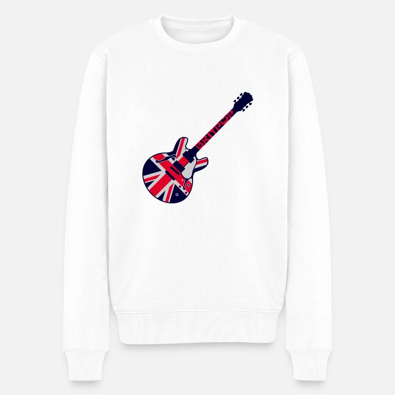 britpop - Männer Premium Bio Pullover - Weiß