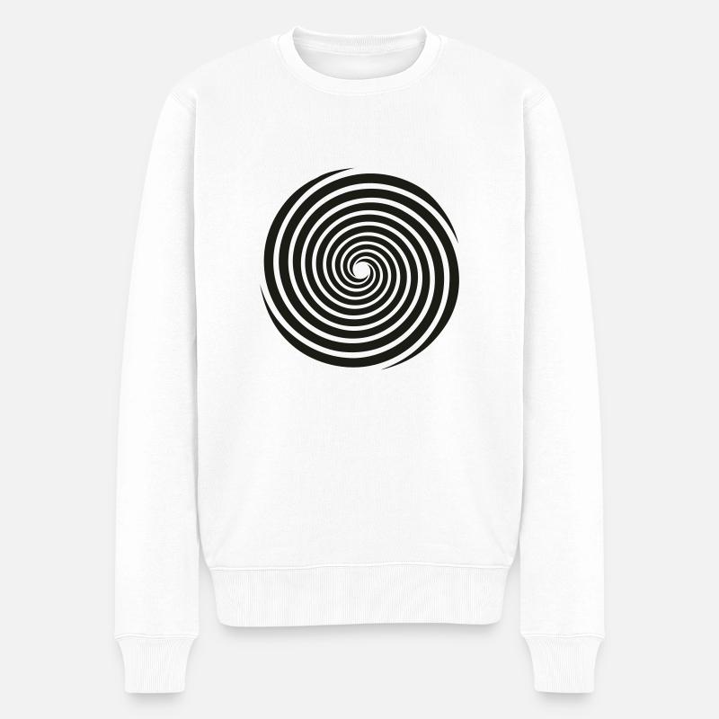 spirale1farbe - Männer Premium Bio Pullover - Weiß