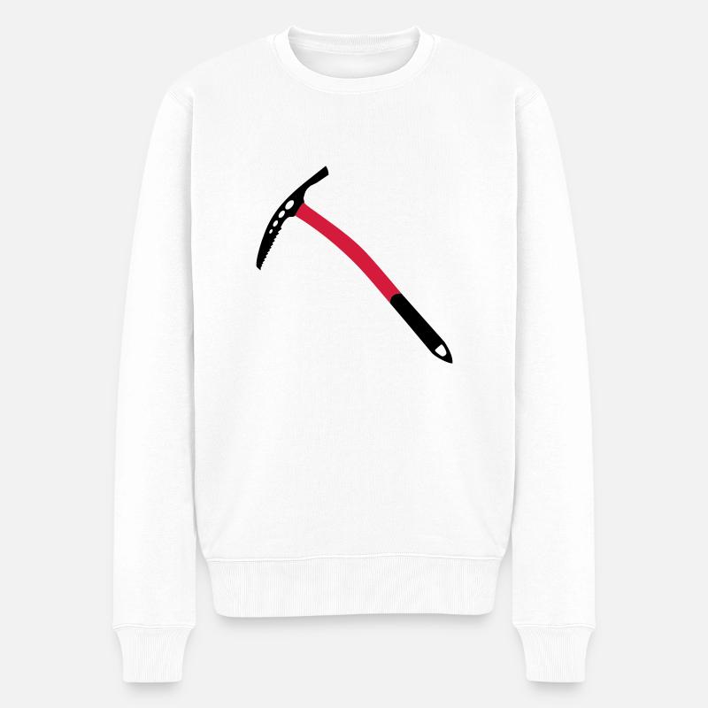 Bergsteiger - Männer Premium Bio Pullover - Weiß