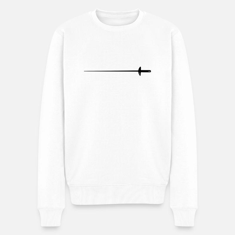 Escrime épée fleurette parade samurai10 - Pull Premium bio Homme - blanc