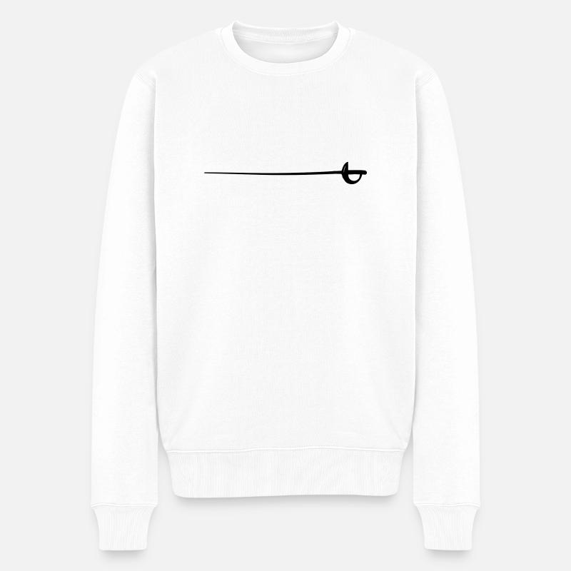 Escrime épée fleurette parade samurai18 - Pull Premium bio Homme - blanc