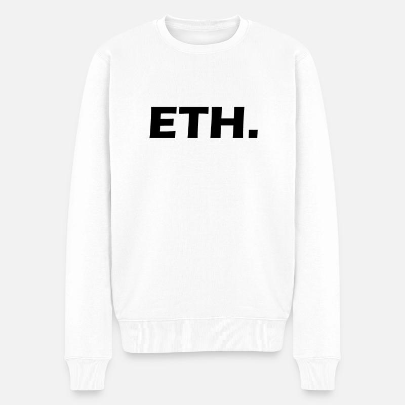 Ethereum - Männer Premium Bio Pullover - Weiß