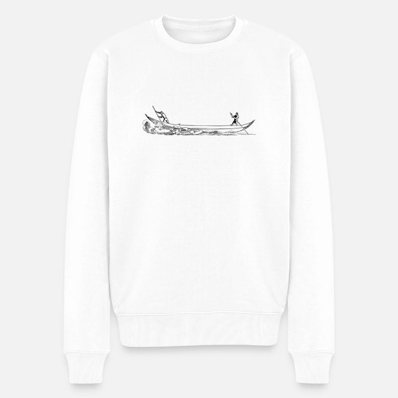 Limitierte Edition Boot - Kanun - Männer Premium Bio Pullover - Weiß