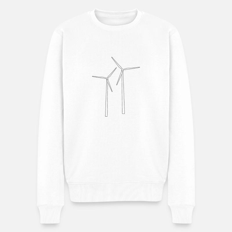 moulin à vent - Pull Premium bio Homme - blanc