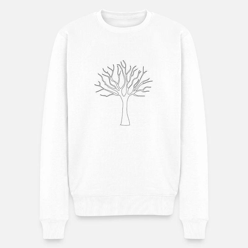 Arbre en lignes - Pull Premium bio Homme - blanc