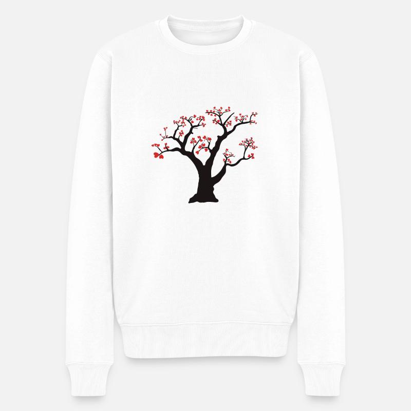 tree - Men's Premium Organic Jumper - white