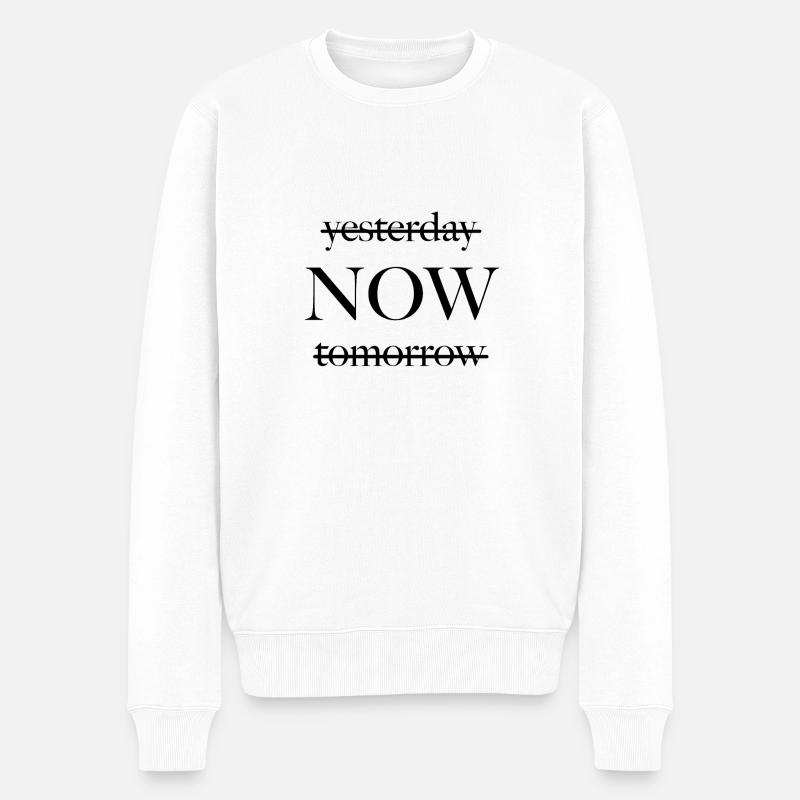 Motivation - Männer Premium Bio Pullover - Weiß