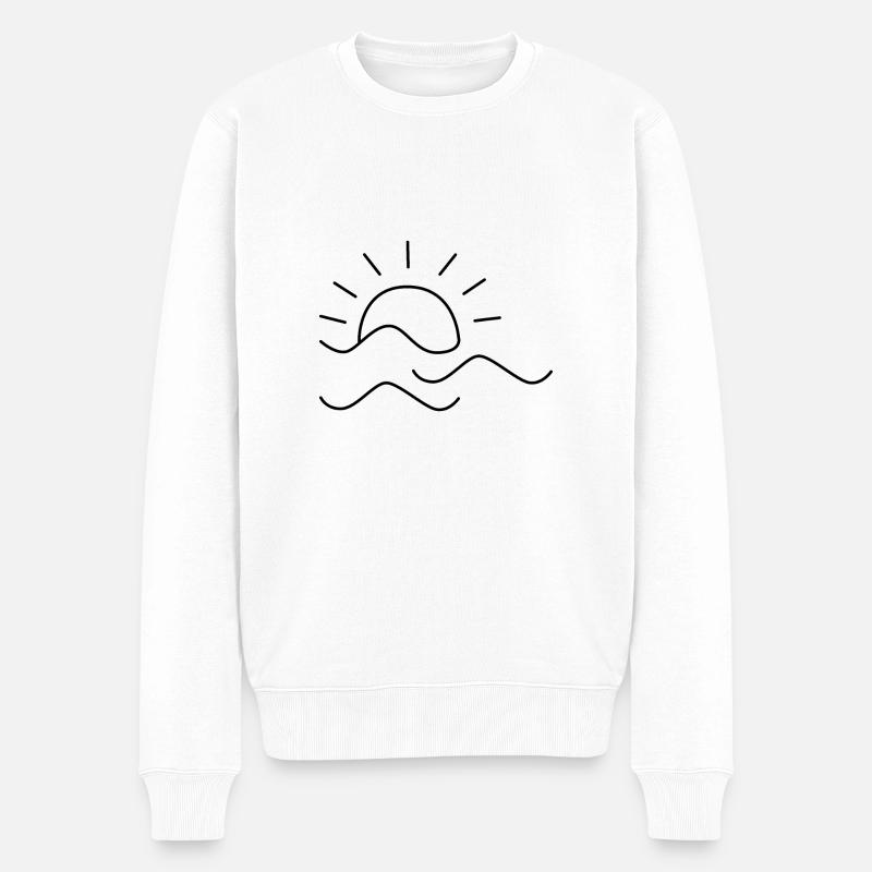 Soleil - Pull Premium bio Homme - blanc