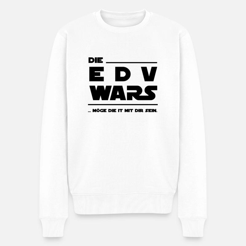 DIE EDV WARS - MÖGE DIE IT MIT DIR SEIN. T-Shirt - Männer Premium Bio Pullover - Weiß