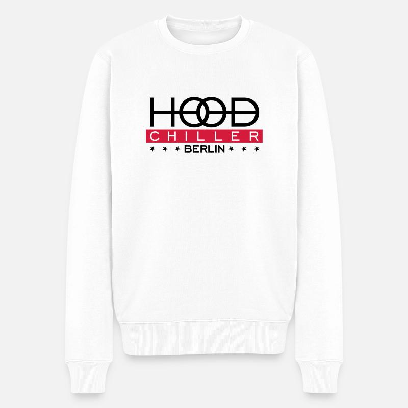Doppel O Hood Chiller Berlin - Männer Premium Bio Pullover - Weiß