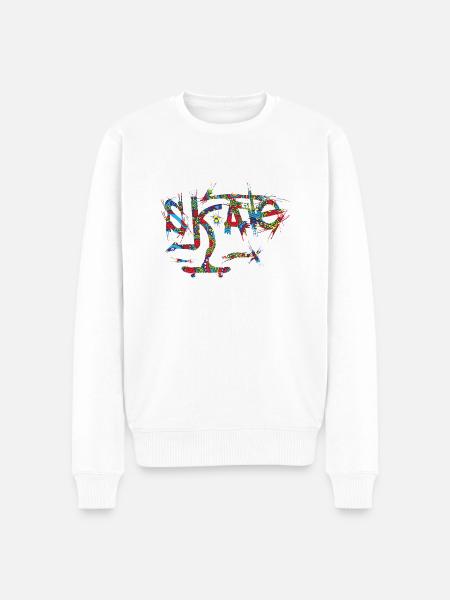 Skate - Men's Premium Organic Jumper - white