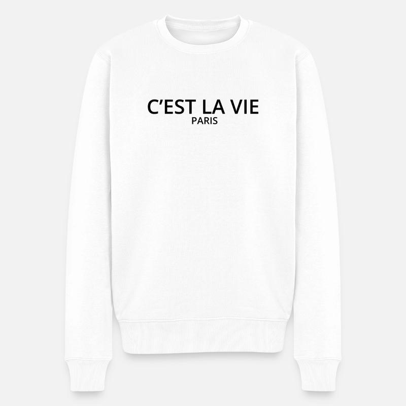 C'EST LA VIE - Pull Premium bio Homme - blanc