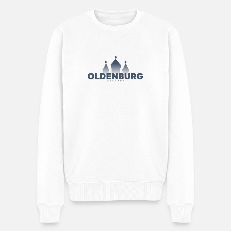 Oldenburg - Männer Premium Bio Pullover - Weiß