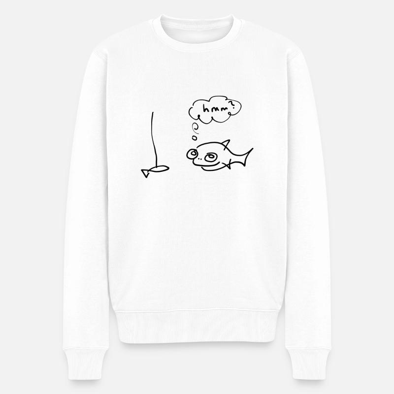 Pêche 2022-01 - Pull Premium bio Homme - blanc