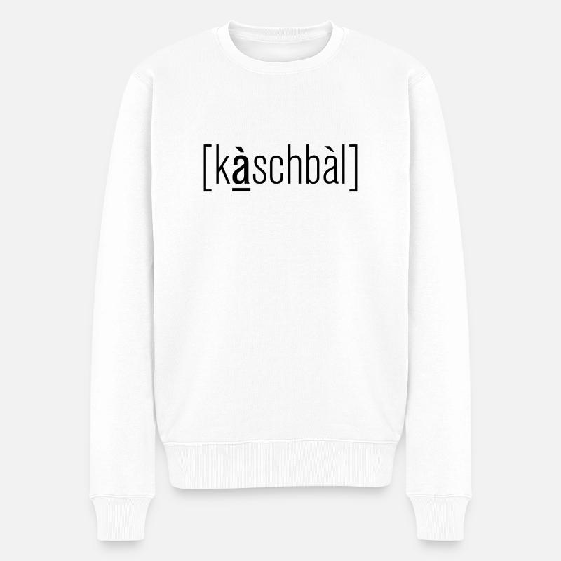 Kasperl bayrisch - Männer Premium Bio Pullover - Weiß