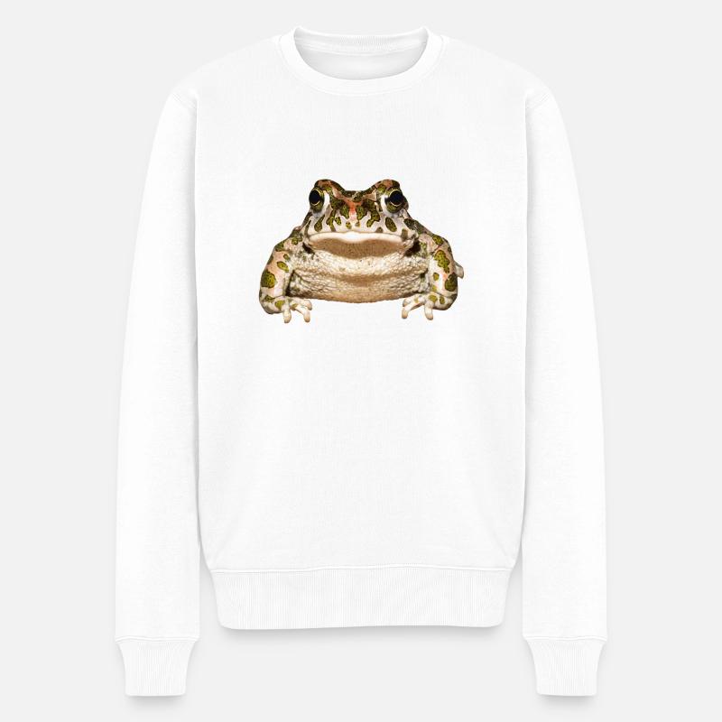 frog frosch kroete toad animal tiere - Männer Premium Bio Pullover - Weiß