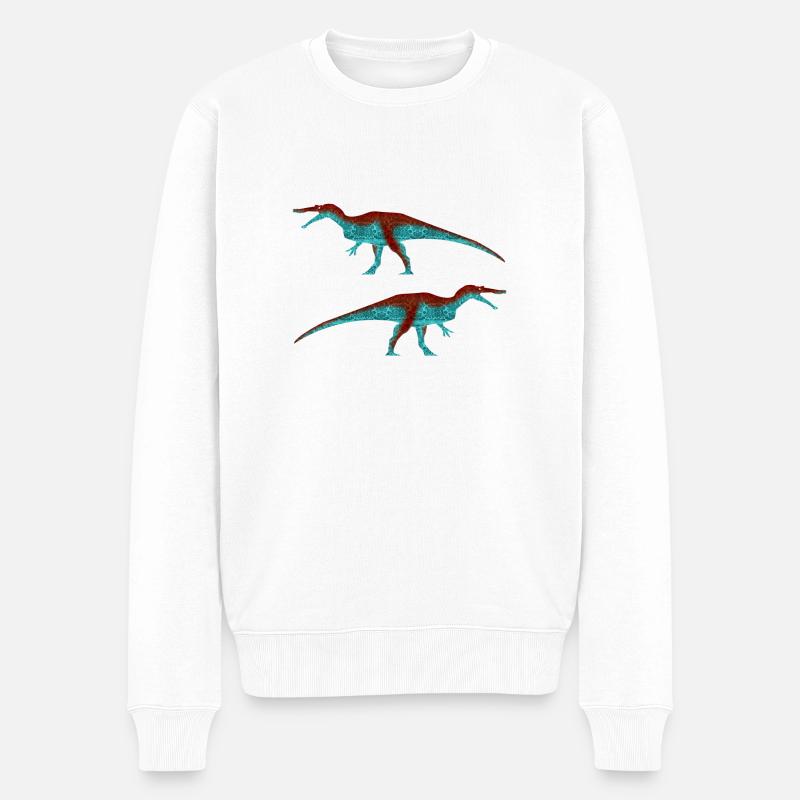 Baryonyx (klassisch) - Männer Premium Bio Pullover - Weiß
