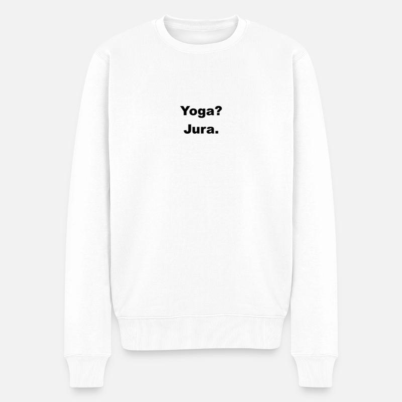 Yoga Jura - Männer Premium Bio Pullover - Weiß