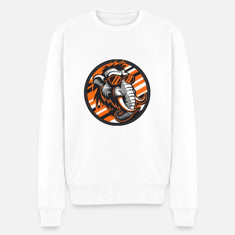 Mammut Comic Cool Sommer - Männer Premium Bio Pullover - Weiß