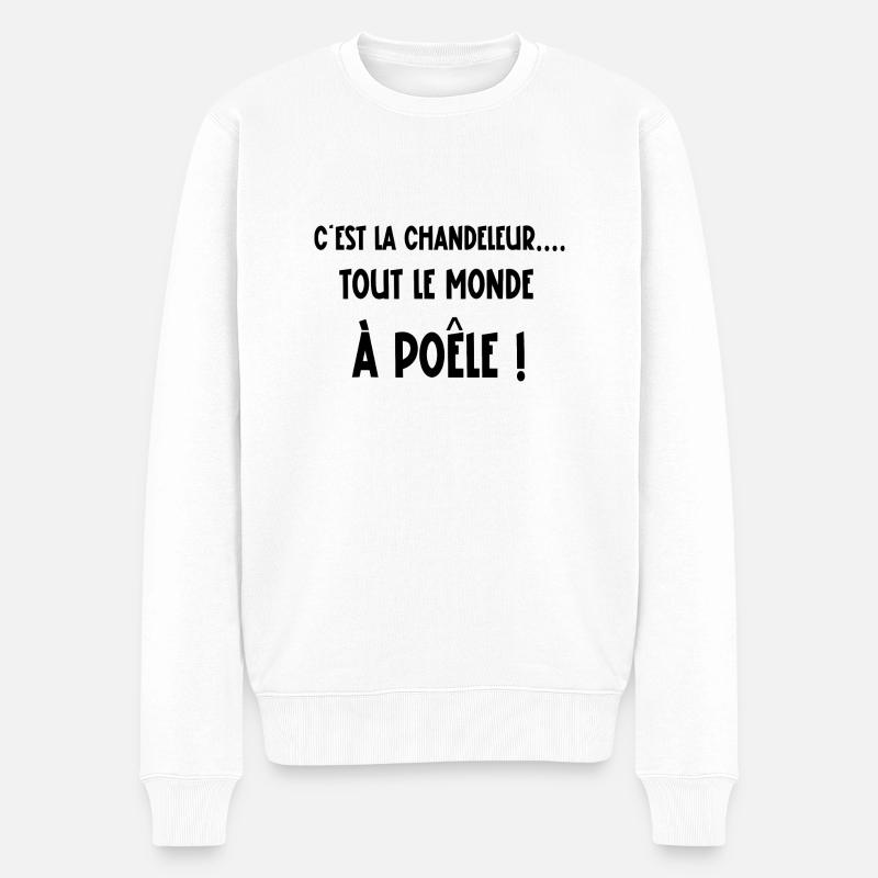 c'est la chandeleur - Pull Premium bio Homme - blanc