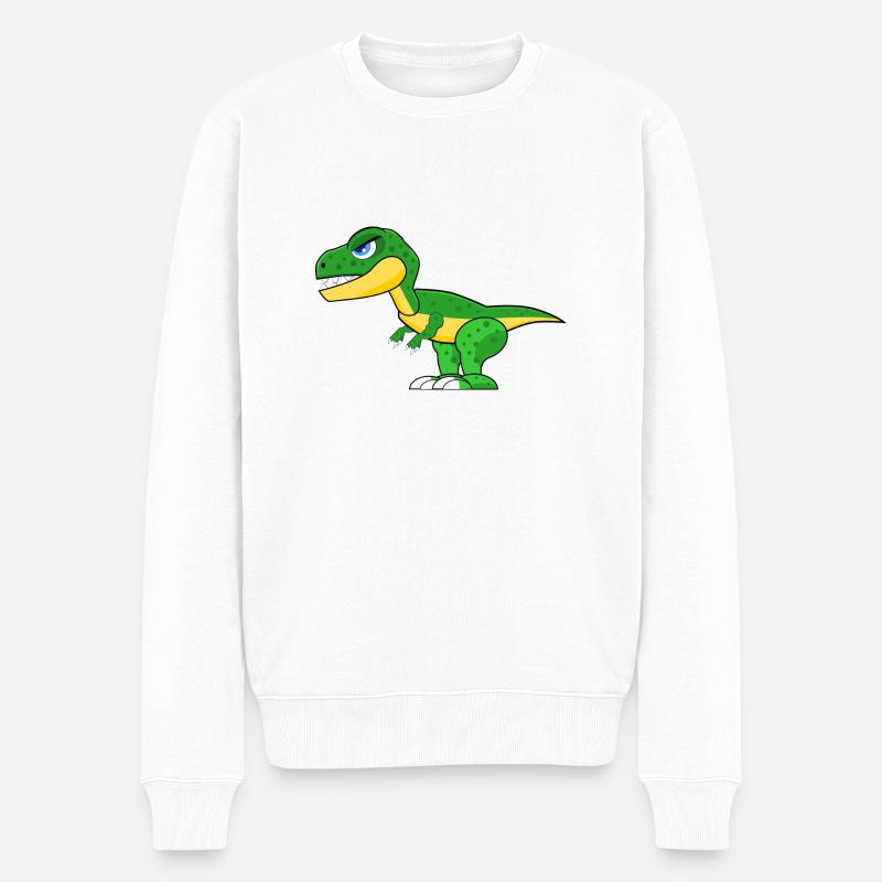 dinosaur - Men's Premium Organic Jumper - white