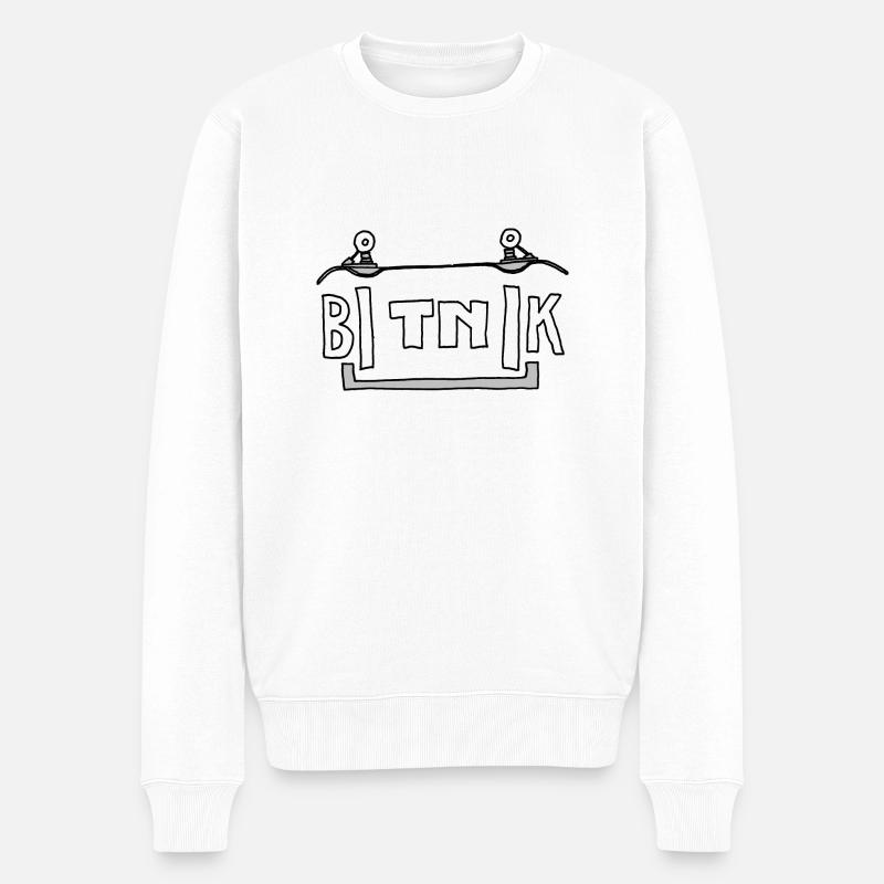 SKATENIk4 - Männer Premium Bio Pullover - Weiß