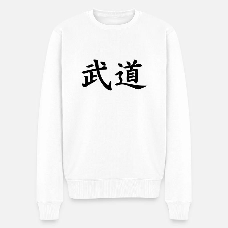 Budo - Männer Premium Bio Pullover - Weiß