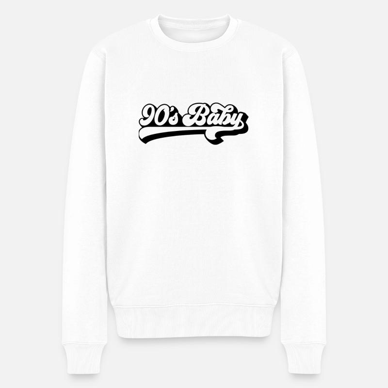 BÉBÉ ANNÉES 90 - Pull Premium bio Homme - blanc