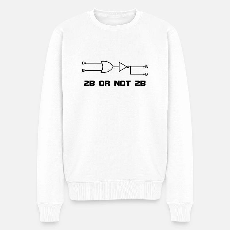 2B ou non 2B - Pull Premium bio Homme - blanc