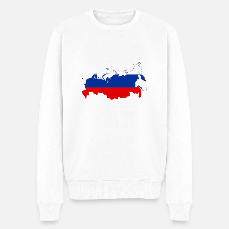 Russie - Pull Premium bio Homme - blanc