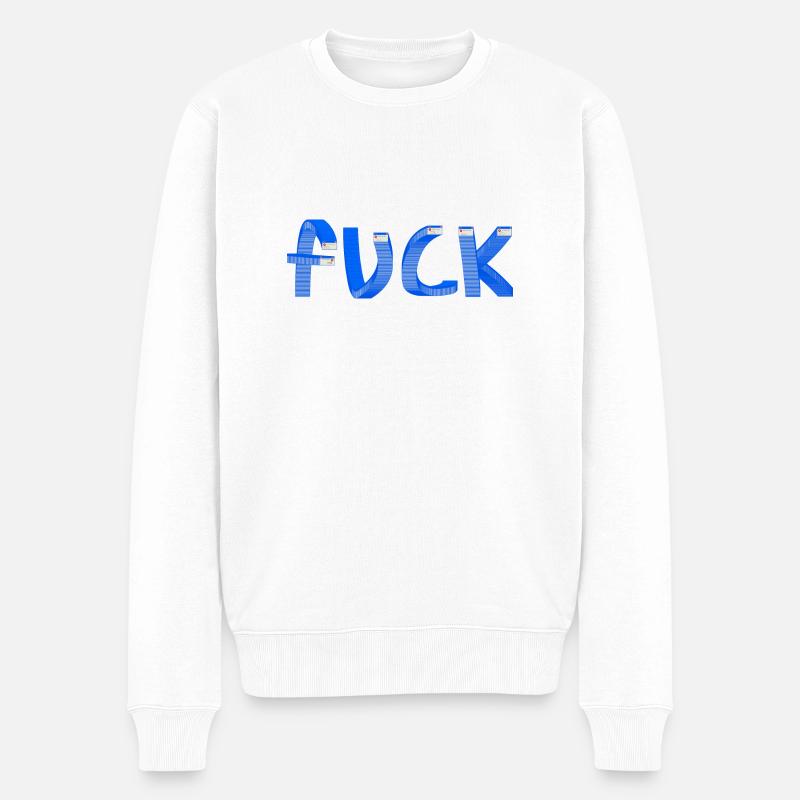 Fuck Windows Error - Männer Premium Bio Pullover - Weiß