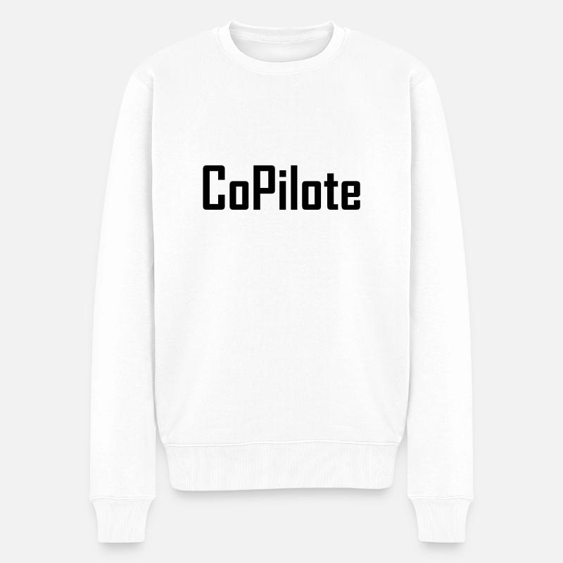 Copilot - Männer Premium Bio Pullover - Weiß