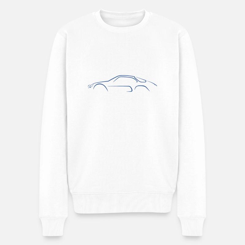Esquisse Berlinette A110 - Pull Premium bio Homme - blanc