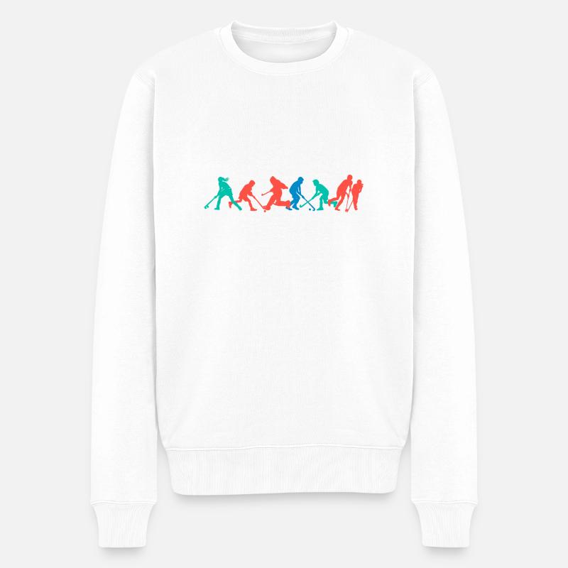 Hockey Kids Frühling - Männer Premium Bio Pullover - Weiß
