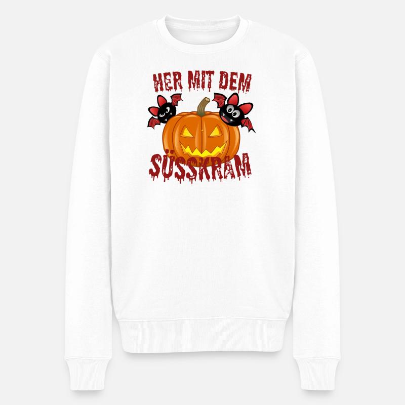Her mit dem Süsskram - Männer Premium Bio Pullover - Weiß